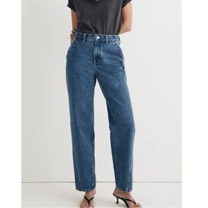 Madewell Baggy Straight Jean Twisted Seam Rigid Denim Ensenada Wash Size 28